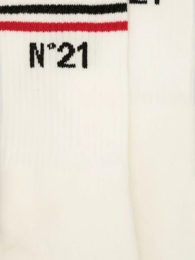 Shop N°21 Socken Mit Logo-print In White