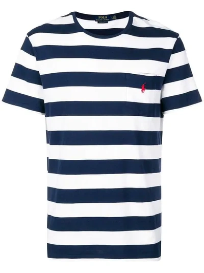 Shop Polo Ralph Lauren Striped T-shirt In White