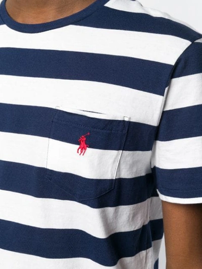 POLO RALPH LAUREN STRIPED T-SHIRT - 白色