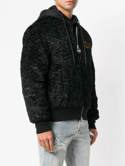 Shop Gcds Embroidered Bomber Jacket - Black