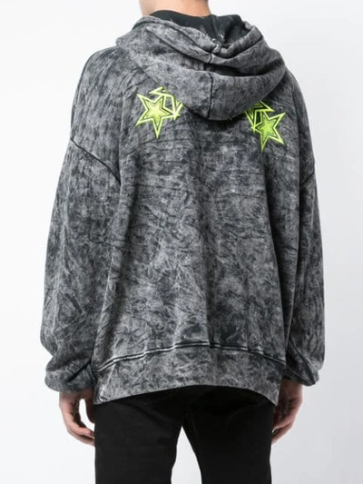 Shop Amiri Hooded Sweatshirt In Black