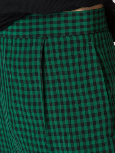 Shop Haider Ackermann Straight Check Trousers In Green