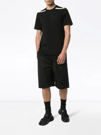 Shop Rick Owens Level Strap-detail T-shirt In 0921 Black Natural