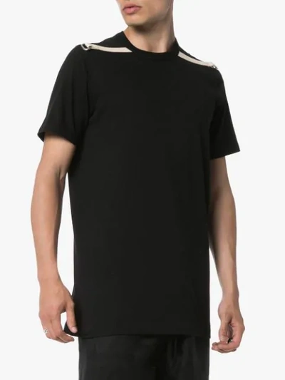 Shop Rick Owens Level Strap-detail T-shirt In 0921 Black Natural