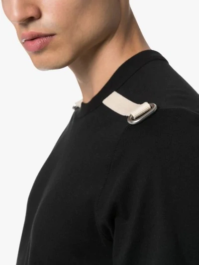 Shop Rick Owens Level Strap-detail T-shirt In 0921 Black Natural