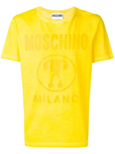 Shop Moschino Regular Logo T In Yellow