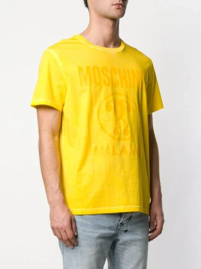 Shop Moschino Regular Logo T In Yellow