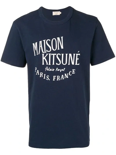Shop Maison Kitsuné Palais Royal T-shirt In Blue
