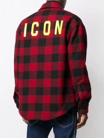 Shop Dsquared2 Check Print Shirt In Red