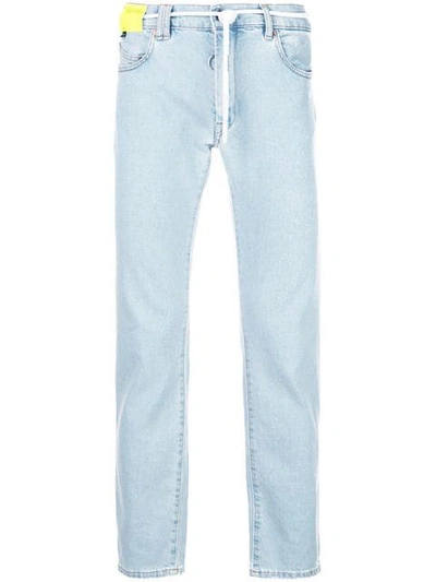 Shop Off-white Slim Fit Jeans In Bleach White