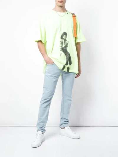 OFF-WHITE SLIM FIT JEANS - 蓝色