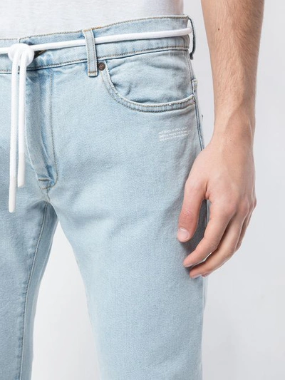 Shop Off-white Slim Fit Jeans In Bleach White