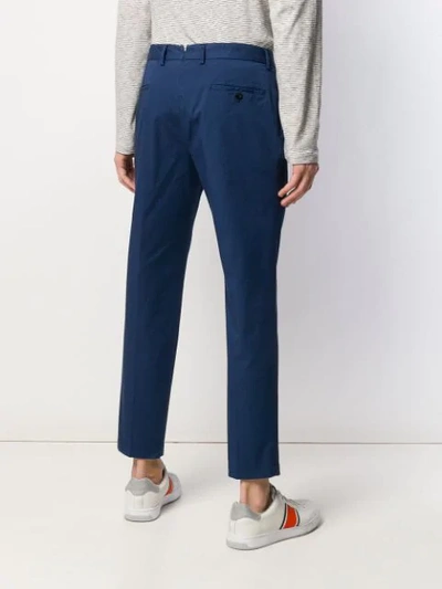 Shop Incotex Chino Trousers In Blue