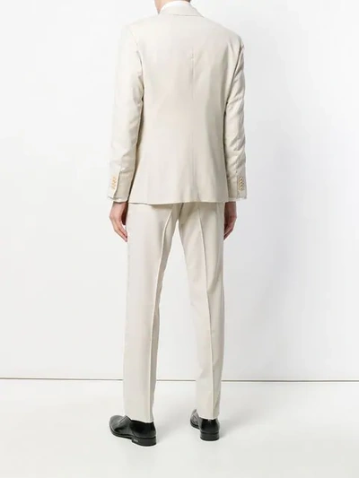 Shop Kiton Smoking Suit In Neutrals