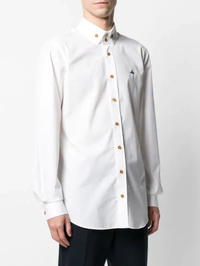 Shop Vivienne Westwood Classic Collared Shirt - White