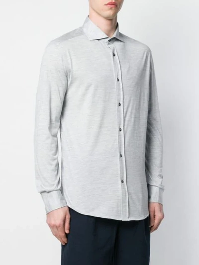 Brunello Cucinelli Classic Buttoned Shirt In Grey