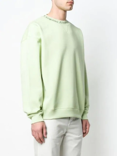 Shop Acne Studios Flogho Sweatshirt In Green
