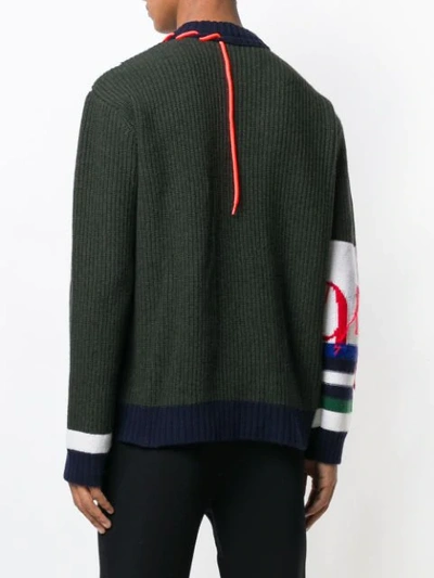 Shop Iceberg Contrasting Panels Jumper In Green