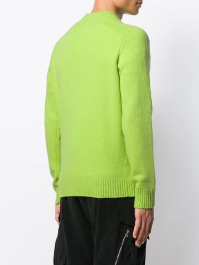 Shop Stone Island Compass Badge Sweater In Green