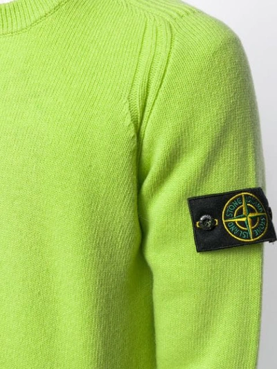 Shop Stone Island Compass Badge Sweater In Green
