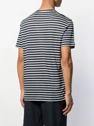 Shop J. Lindeberg Coma Striped T-shirt In Blue