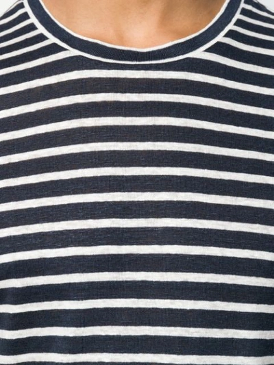 Shop J. Lindeberg Coma Striped T-shirt In Blue