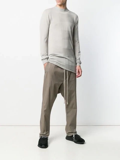 Shop Rick Owens Rib Detail Jumper In Grey