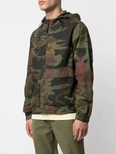 Shop Alex Mill Tropical Camo Hooded Jacket - Green