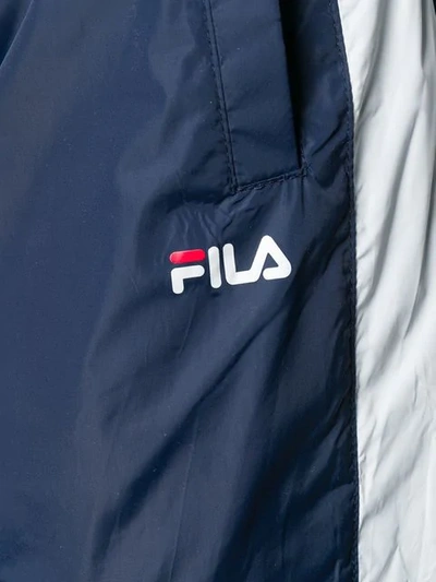 Shop Fila Printed Logo Track Pants In Blue