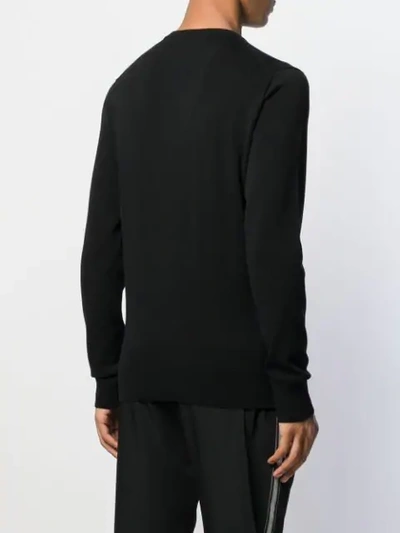 Shop Givenchy Lion Knit Jumper In Black