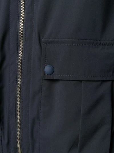 Shop Hackett Lightweight Hooded Jacket In 595 Navy