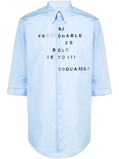 Shop Dsquared2 Be Fashionable Shirt In Blue