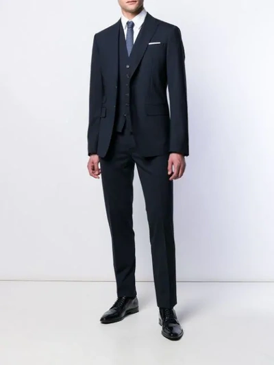 Shop Dsquared2 Three Piece Suit In Blue