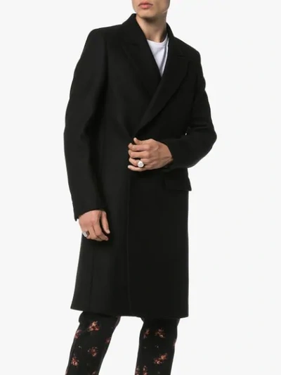 Shop Ann Demeulemeester Peaked-lapel Single-breasted Coat In Black