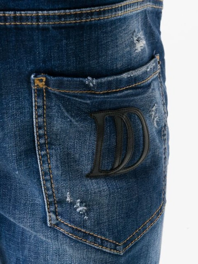 Shop Dsquared2 Distressed Jeans In Blue