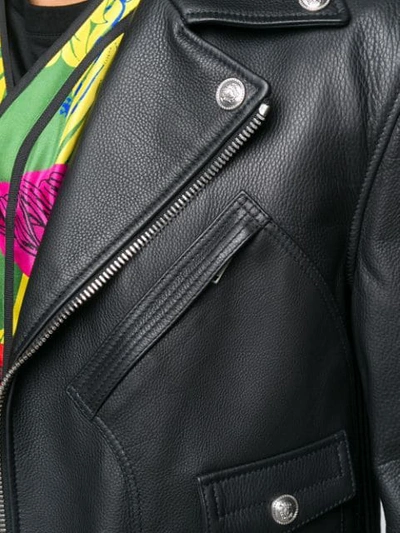 Shop Versace Classic Biker Jacket In Black