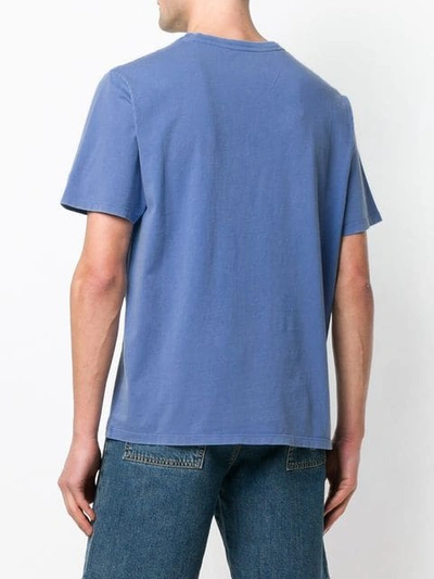 Shop Jw Anderson Logo-print Crew Neck T-shirt In Blue