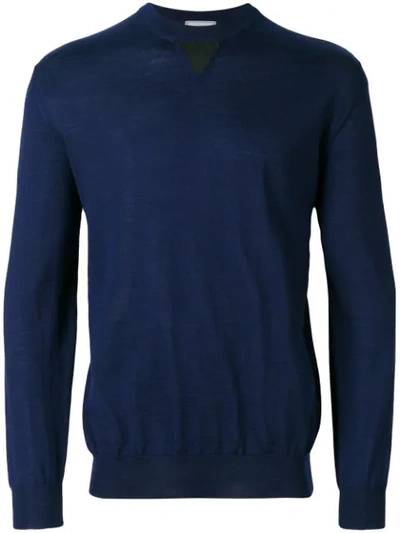 Shop Lanvin Crew Neck Sweater - Blue