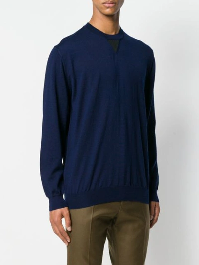 Shop Lanvin Crew Neck Sweater - Blue