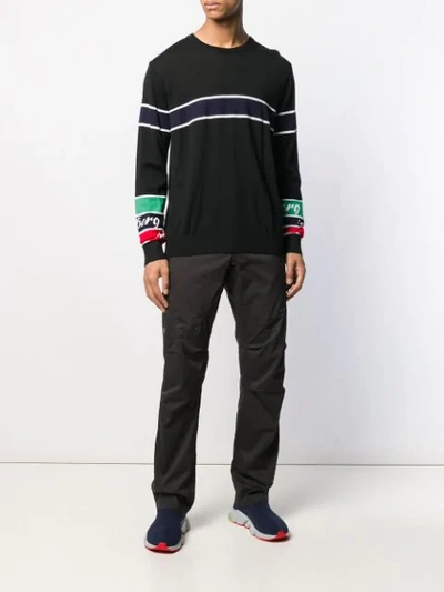 Shop Iceberg Graphic Sweater In Black