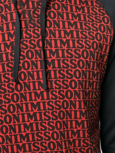 Shop Missoni Logo Hoodie - Red