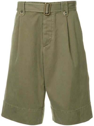 Shop Jw Anderson Washed Belted Short In Green