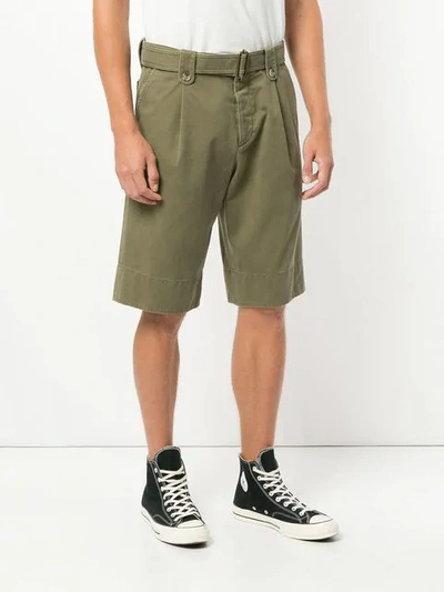 Shop Jw Anderson Washed Belted Short In Green