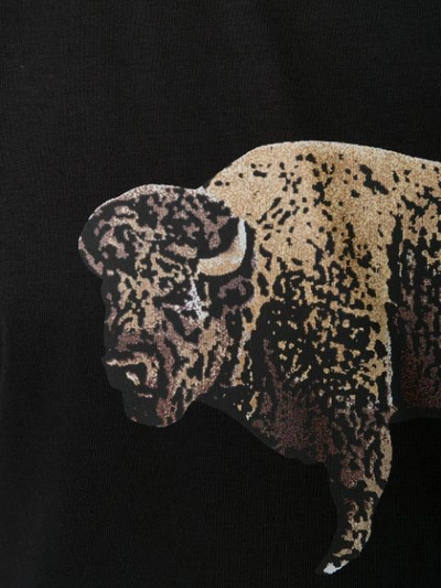 Shop Lanvin Bull Print T In Black