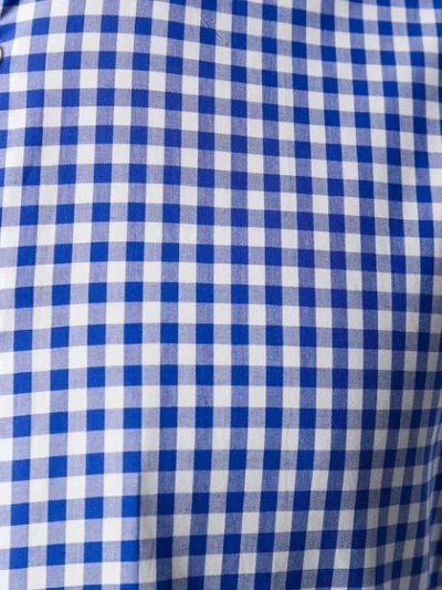 Shop Etro Checked Shirt In Blue