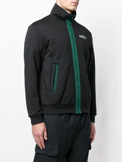 Shop Wooyoungmi Contrast Trim Track Jacket In Black