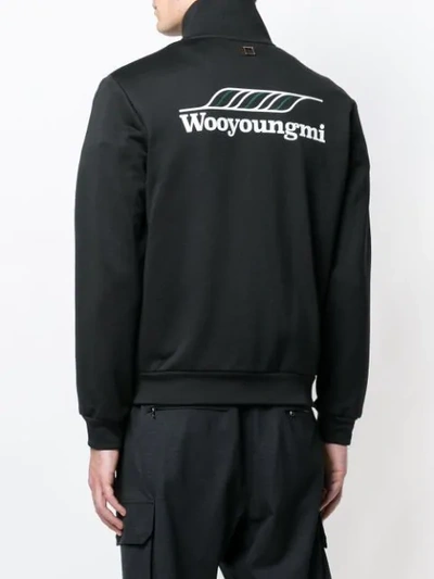 Shop Wooyoungmi Contrast Trim Track Jacket In Black