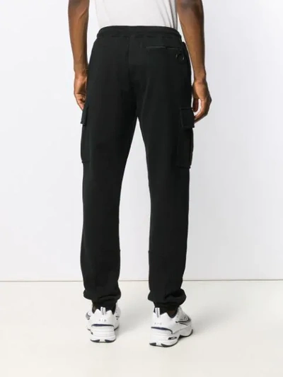 Shop Off-white Logo Cargo Track Pants In Black