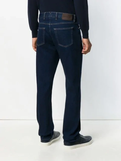 Shop Ermenegildo Zegna Mid-rise Straight-leg Jeans In Blue