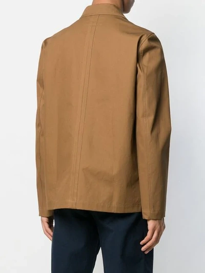 Shop Kenzo Classic Fitted Jacket In Brown